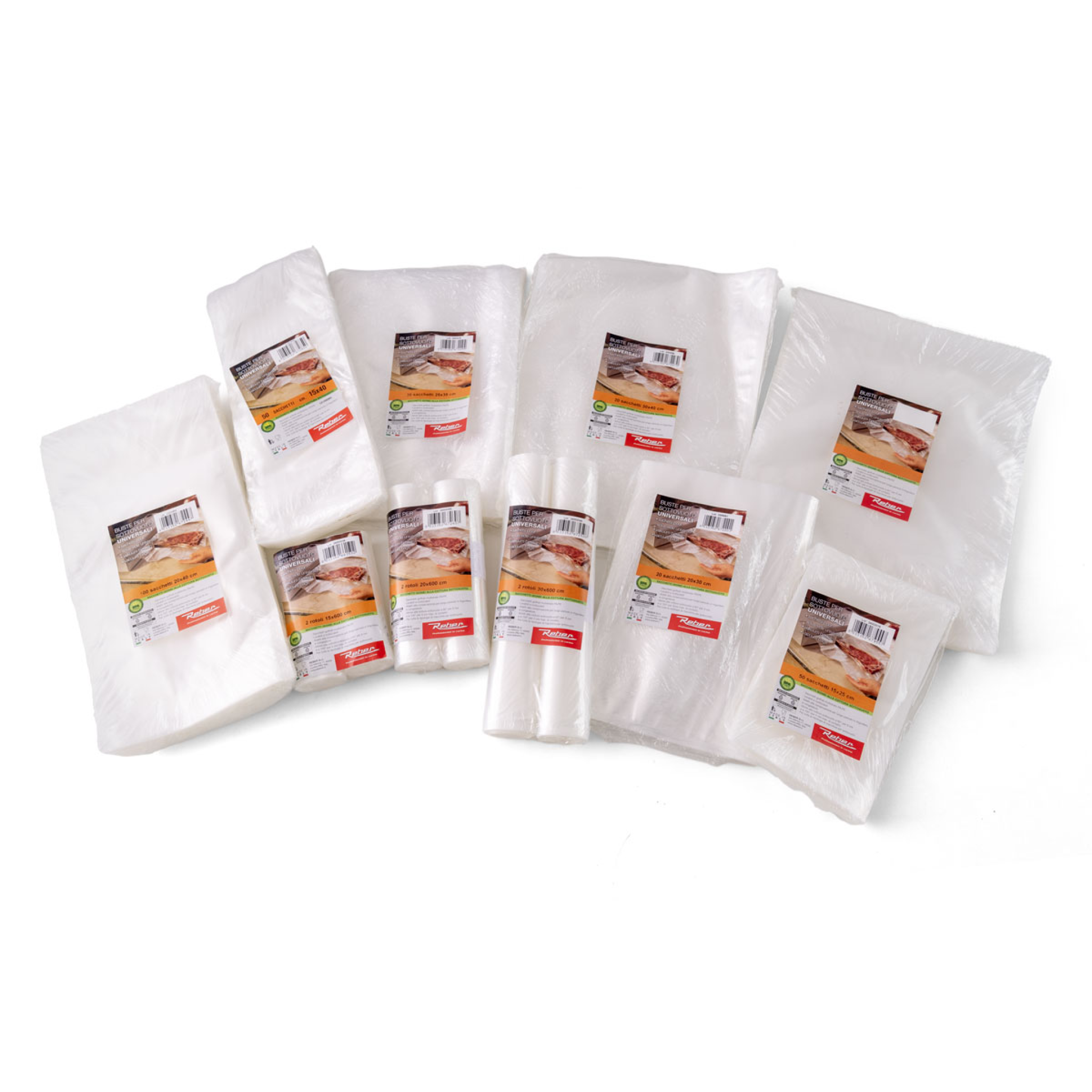 BAG OF 20 EMBOSSED BAGS 15×25 cm