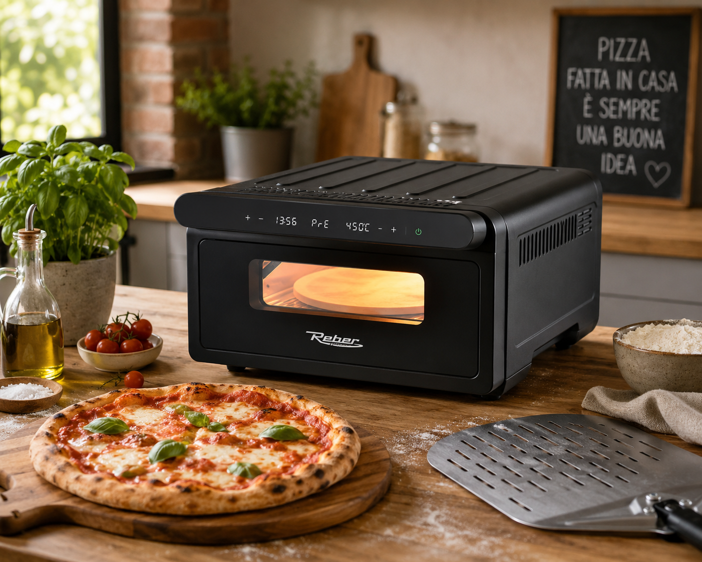 PizzaReber  Forno Pizza Elettrico con Piatto rotante  (in arrivo)