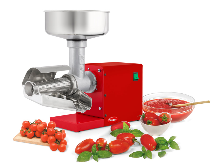 PASSAPOMODORO ELETTRICO N.3 CARENATO ROSSO – accessori INOX